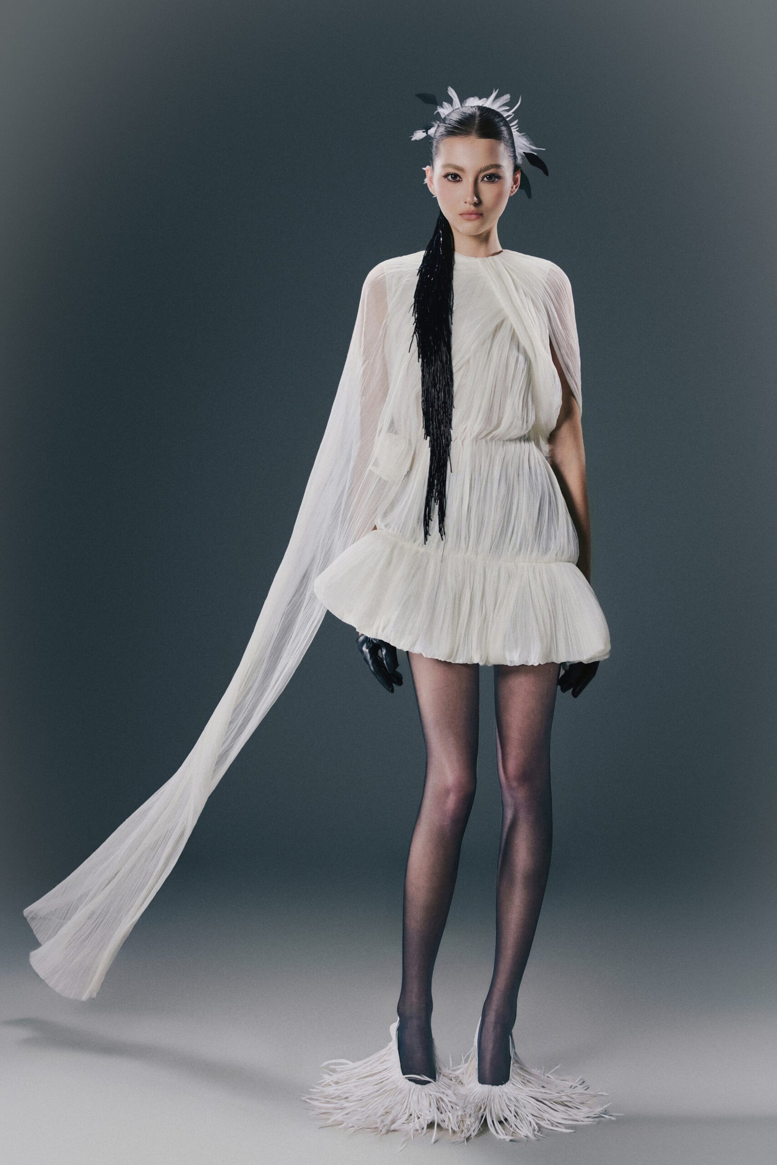 SYMPHONY FLOW DRESS / CREAM WHITE
