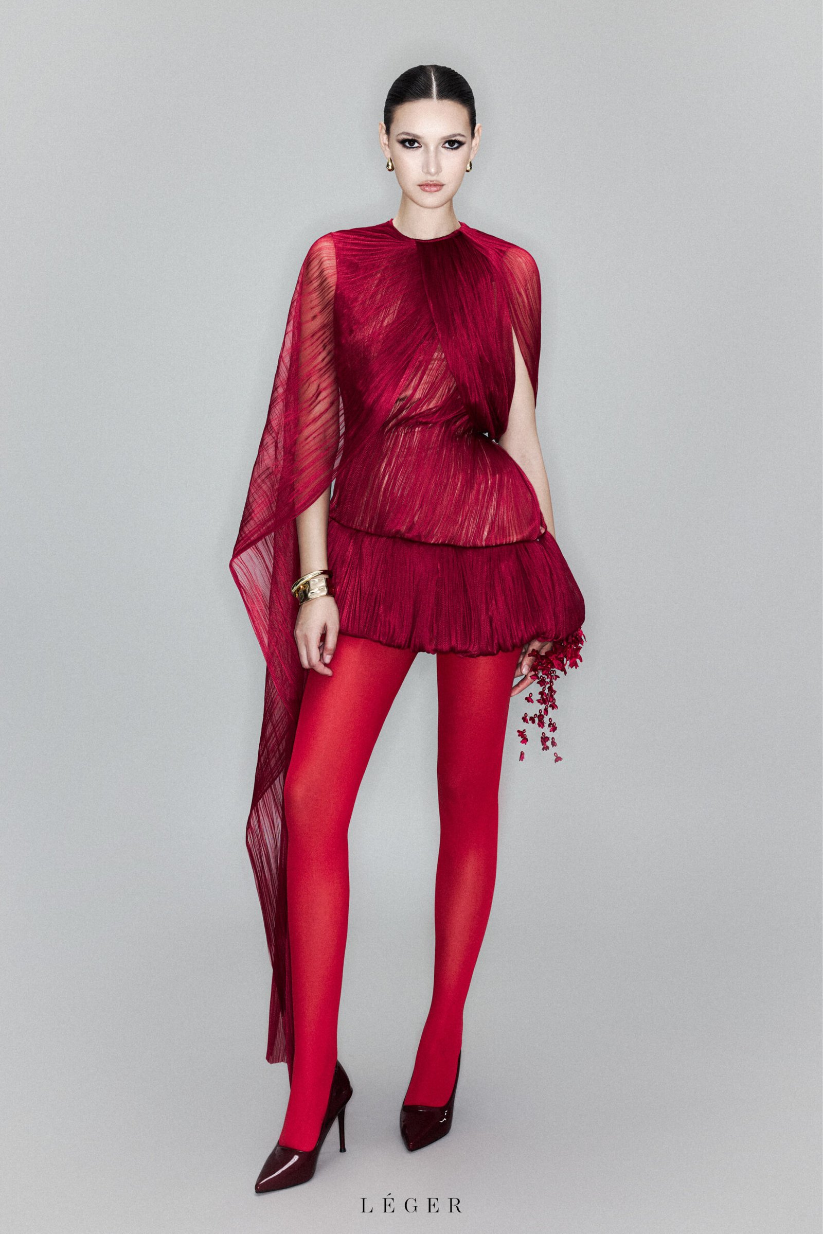 SYMPHONY FLOW DRESS / RED